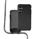 Coverzs Coverzs Samsung Galaxy S23 Ultra siliconen hoesje met koord (zwart)