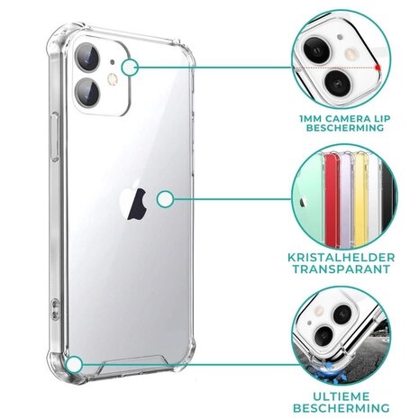 Ceezs Ceezs iPhone 12 Mini hoesje schokbestendig / shockproof TPU case transparant Ceezs Ceezs iPhone 12 Mini hoesje schokbestendig / shockproof TPU case transparant