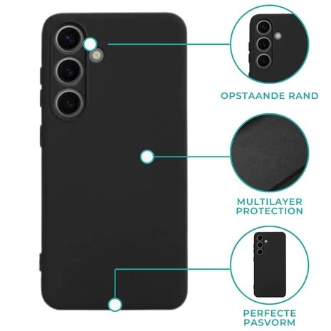 Ceezs Ceezs Silicone hoesje Samsung Galaxy S23 Plus (zwart)