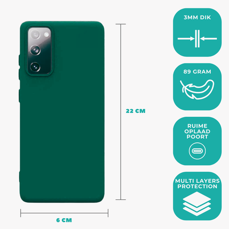 ShieldCase® Shieldcase Samsung Galaxy S20 hoesje siliconen (donkergroen) ShieldCase® Shieldcase Samsung Galaxy S20 hoesje siliconen (donkergroen)