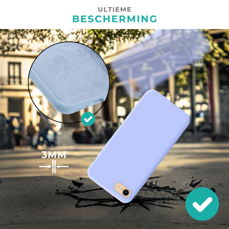 ShieldCase® Shieldcase Siliconen hoesje iPhone SE 2022 (paars)
