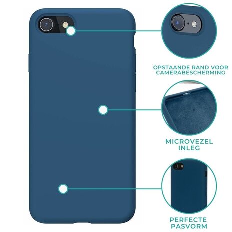 ShieldCase® Shieldcase Siliconen hoesje iPhone SE 2022 (blauw)