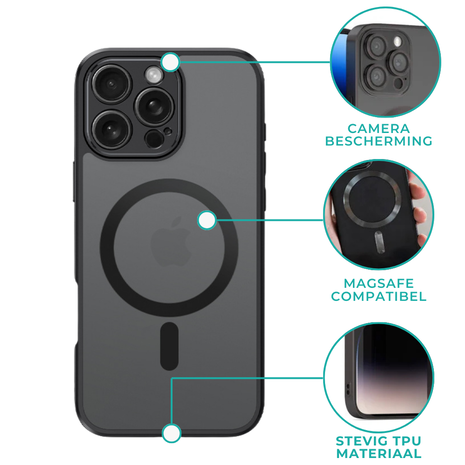 Coverzs Coverzs iPhone 13 Pro Max Magsafe hoesje met camera cover (zwart) Coverzs Coverzs iPhone 13 Pro Max Magsafe hoesje met camera cover (zwart)