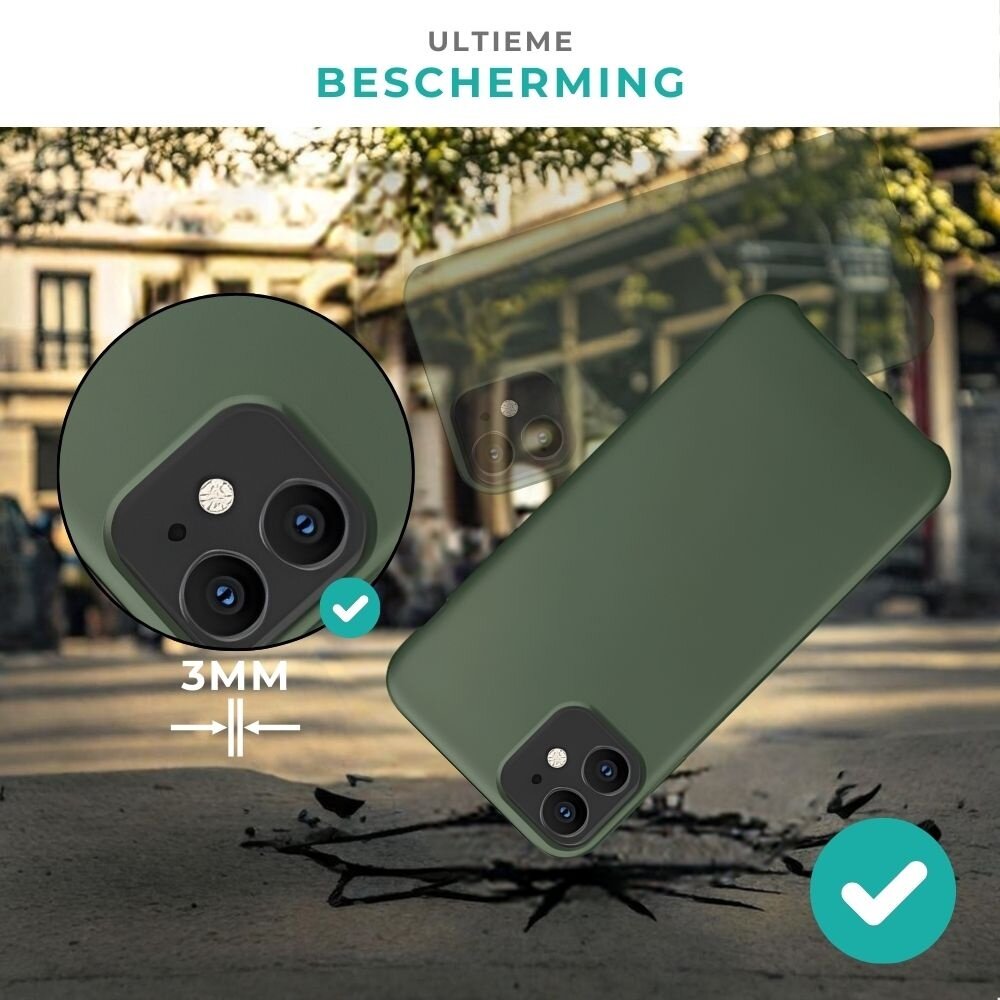 Coverzs Coverzs Luxe Liquid Silicone case iPhone 12 Pro (dennengroen)