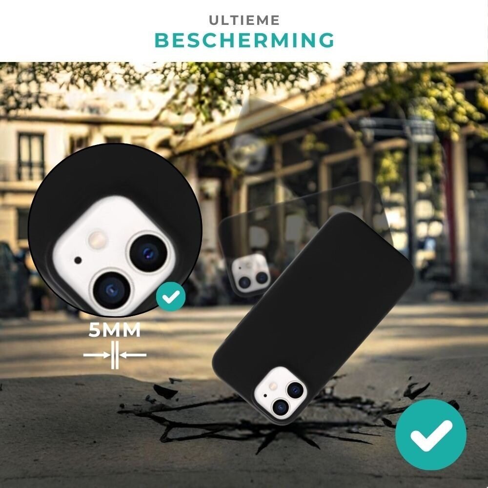 ShieldCase® ShieldCase iPhone 12 Mini silicone case - 5.4 inch (zwart)