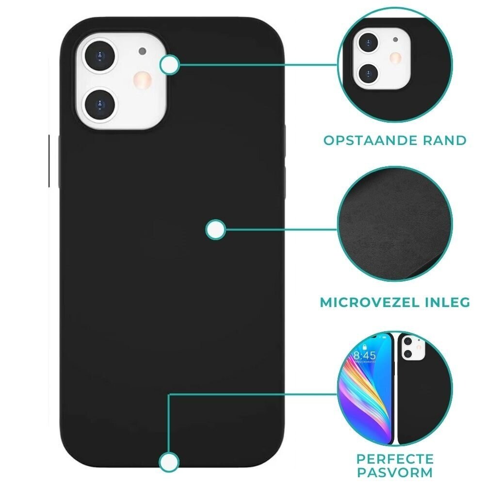 ShieldCase® ShieldCase iPhone 12 Mini silicone case - 5.4 inch (zwart)
