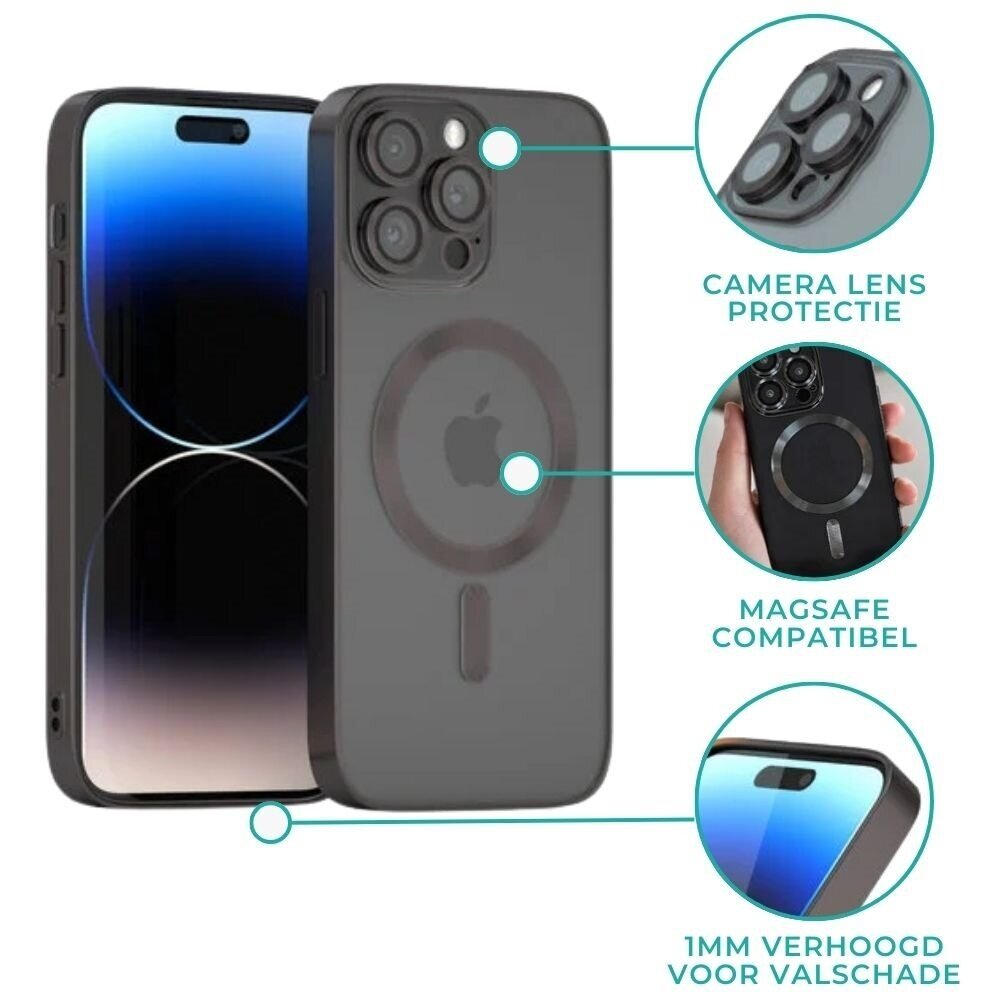 Coverzs Coverzs iPhone 14 Pro Max Magsafe hoesje met camera cover (zwart) Coverzs Coverzs iPhone 14 Pro Max Magsafe hoesje met camera cover (zwart)