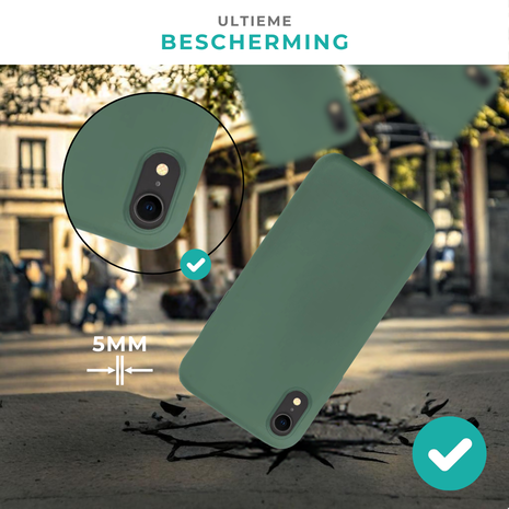 Coverzs Coverzs Luxe Liquid Silicone case iPhone X / Xs (dennengroen)