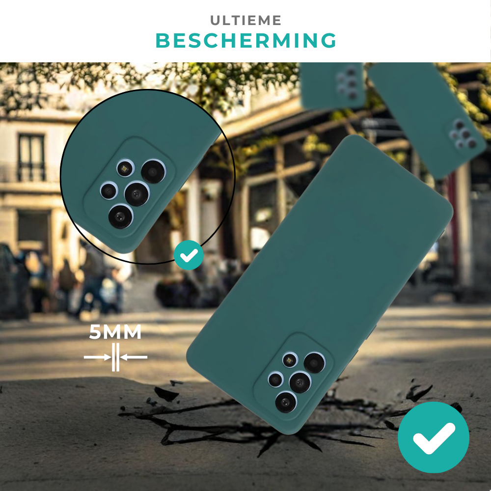 ShieldCase® Shieldcase Samsung Galaxy A33 siliconen hoesje (Donkergroen)
