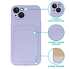 ShieldCase® ShieldCase iphone 13 Pro Max siliconen hoesje met pasjeshouder (Paars) ShieldCase® ShieldCase iphone 13 Pro Max siliconen hoesje met pasjeshouder (Paars)