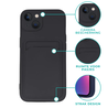 ShieldCase® ShieldCase iphone 13 Pro Max siliconen hoesje met pasjeshouder (Donkerblauw) ShieldCase® ShieldCase iphone 13 Pro Max siliconen hoesje met pasjeshouder (Donkerblauw)