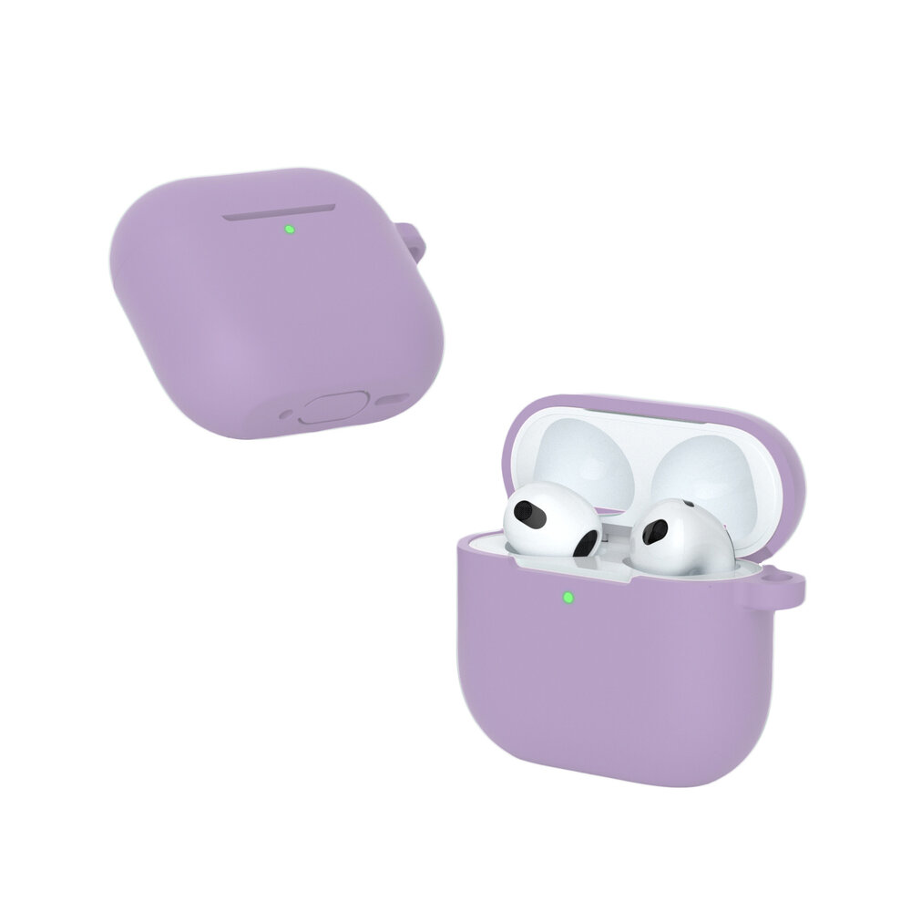 ShieldCase® ShieldCase Airpods 4 silicone case met koordje (paars)