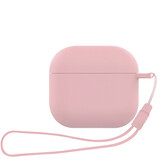 ShieldCase® Airpods 4 silicone case met koordje (roze)