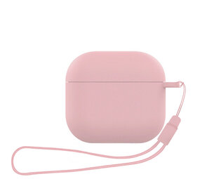 ShieldCase® Airpods 4 silicone case met koordje (roze)