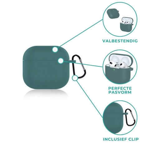 ShieldCase® ShieldCase Airpods 4 silicone case (donkergroen)