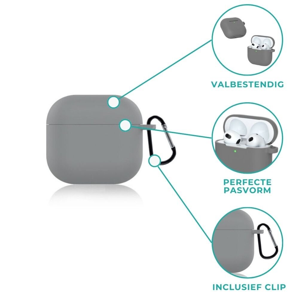 ShieldCase® ShieldCase Airpods 4 silicone case (grijs)