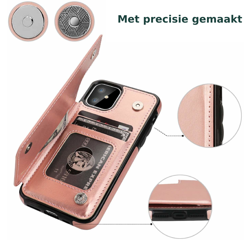 ShieldCase® ShieldCase iPhone 11 wallet case (roze) ShieldCase® ShieldCase iPhone 11 wallet case (roze)