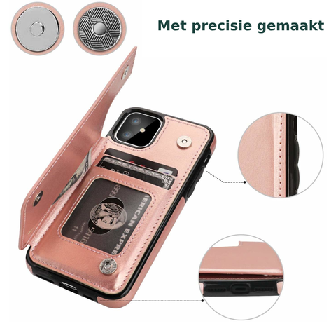 ShieldCase® ShieldCase iPhone 11 wallet case (roze) ShieldCase® ShieldCase iPhone 11 wallet case (roze)
