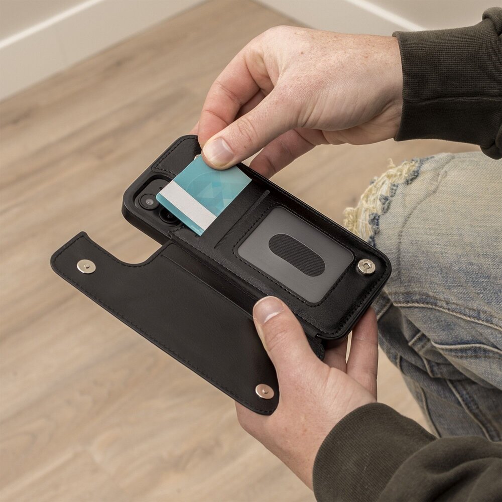 ShieldCase® ShieldCase iPhone 15 Pro Max Wallet case (zwart) ShieldCase® ShieldCase iPhone 15 Pro Max Wallet case (zwart)