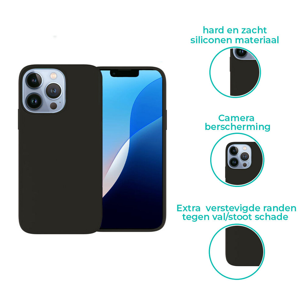 Ceezs Ceezs iPhone 16 Pro Max hoesje siliconen (zwart)