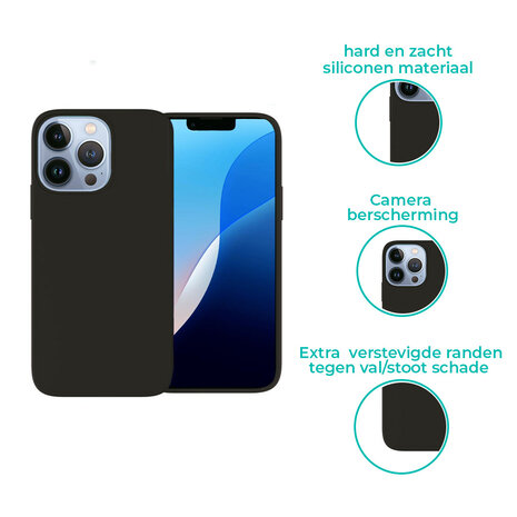 Ceezs Ceezs iPhone 16 Pro hoesje siliconen (zwart)