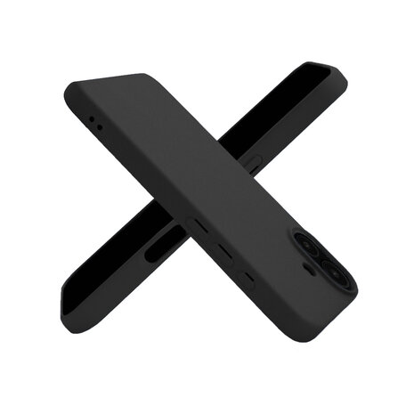 ShieldCase® ShieldCase iPhone 16 siliconen hoesje (zwart)