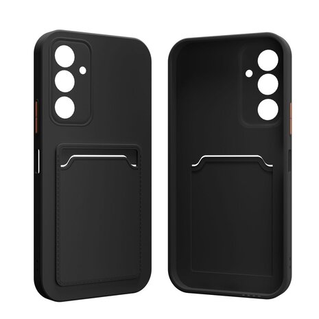 ShieldCase® ShieldCase Samsung Galaxy A16 siliconen hoesje met pasjeshouder (zwart)