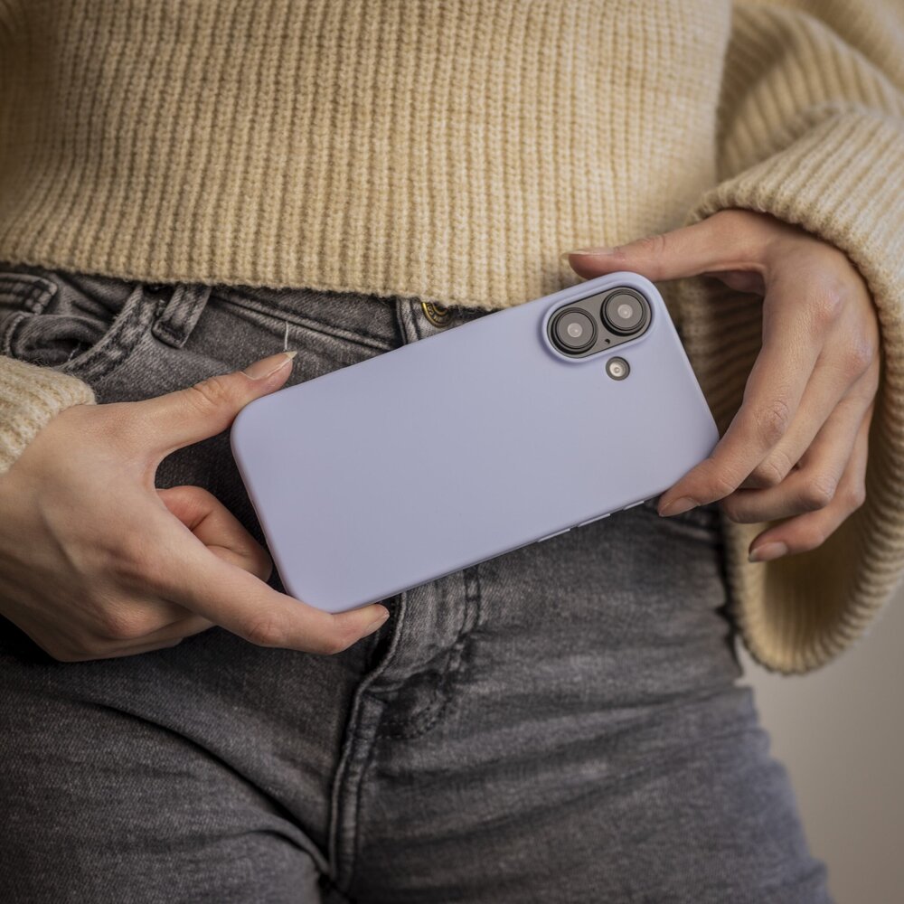 Ceezs Ceezs iPhone 16 hoesje siliconen (paars)