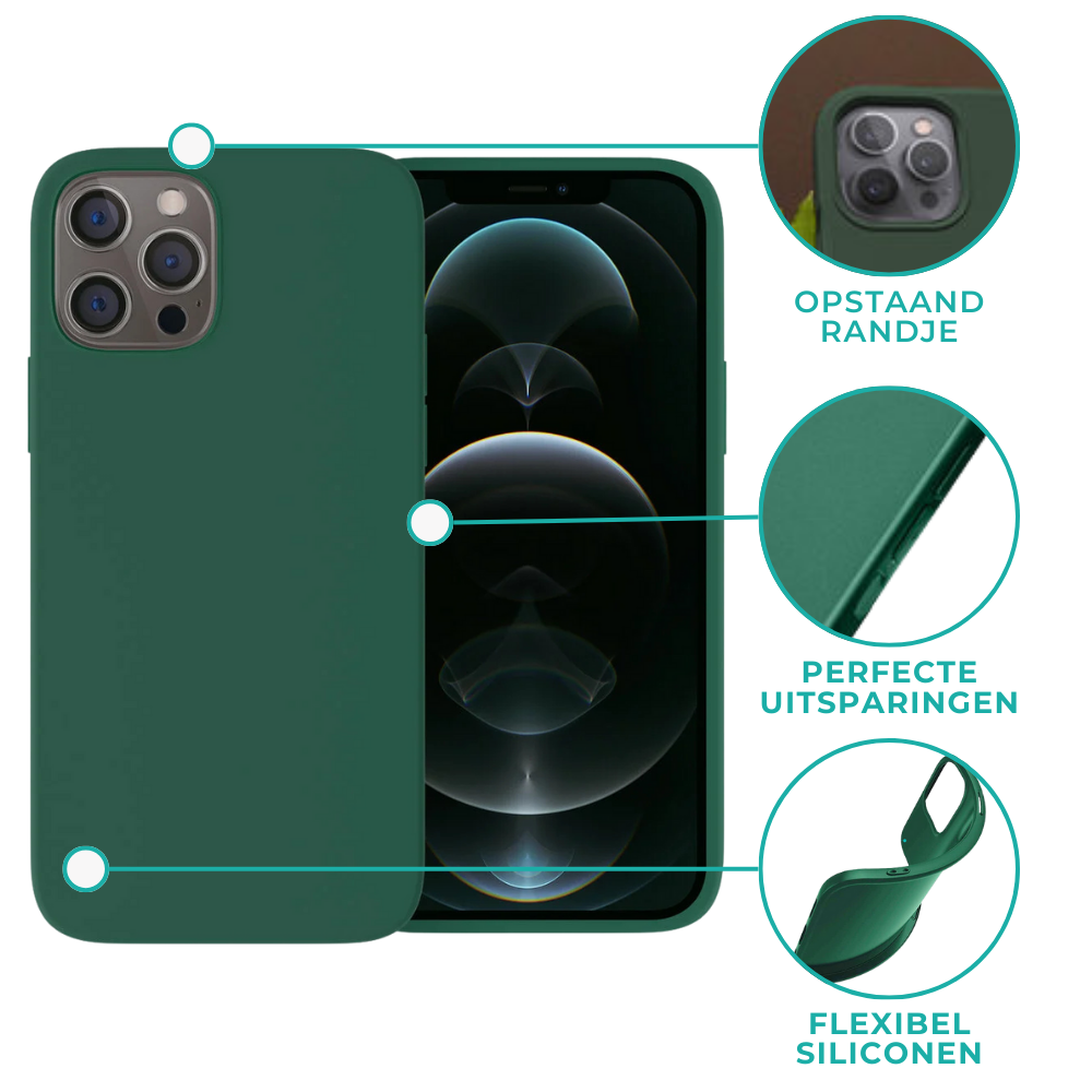 Ceezs Ceezs iPhone 12 Pro Max hoesje siliconen groen