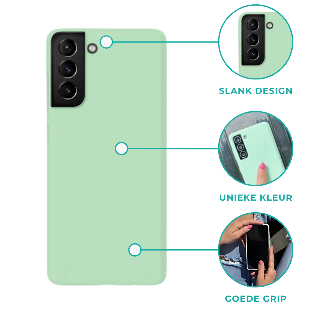 ShieldCase® ShieldCase Pantone siliconen hoesje Samsung Galaxy S21 Plus (lichtgroen)