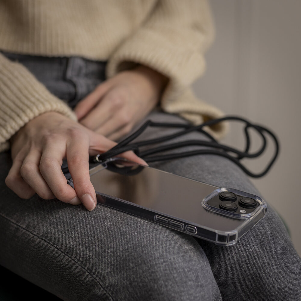 ShieldCase® ShieldCase iPhone 16 Pro Max shock case met koord (transparant) ShieldCase® ShieldCase iPhone 16 Pro Max shock case met koord (transparant)