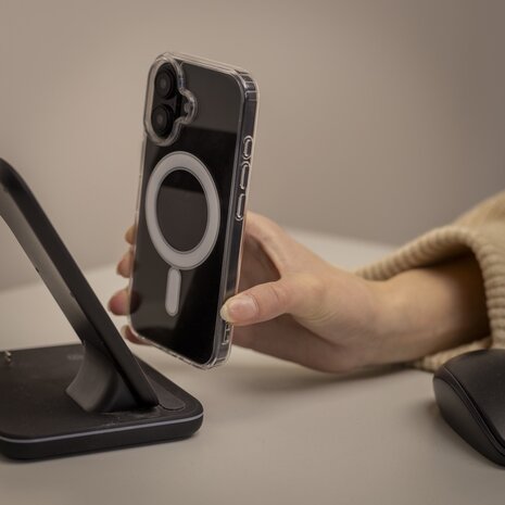 ShieldCase® ShieldCase iPhone 15 Plus siliconen hoesje met MagSafe (transparant)