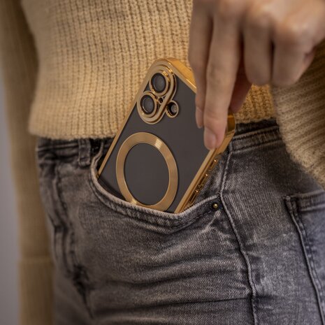 Coverzs Coverzs iPhone 14 Magsafe hoesje met camera cover (goud) Coverzs Coverzs iPhone 14 Magsafe hoesje met camera cover (goud)