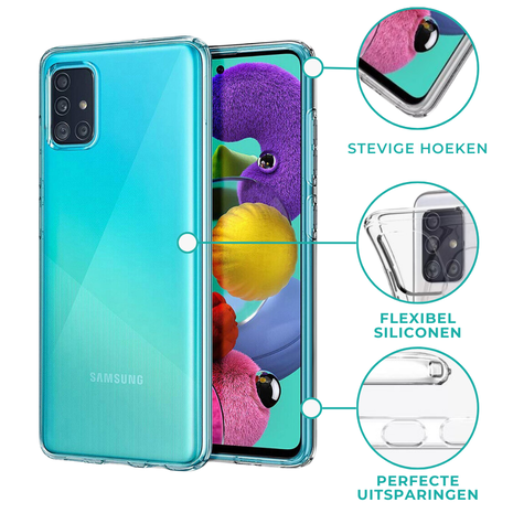 Ceezs Ceezs Samsung Galaxy A71 hoesje transparant Ceezs Ceezs Samsung Galaxy A71 hoesje transparant