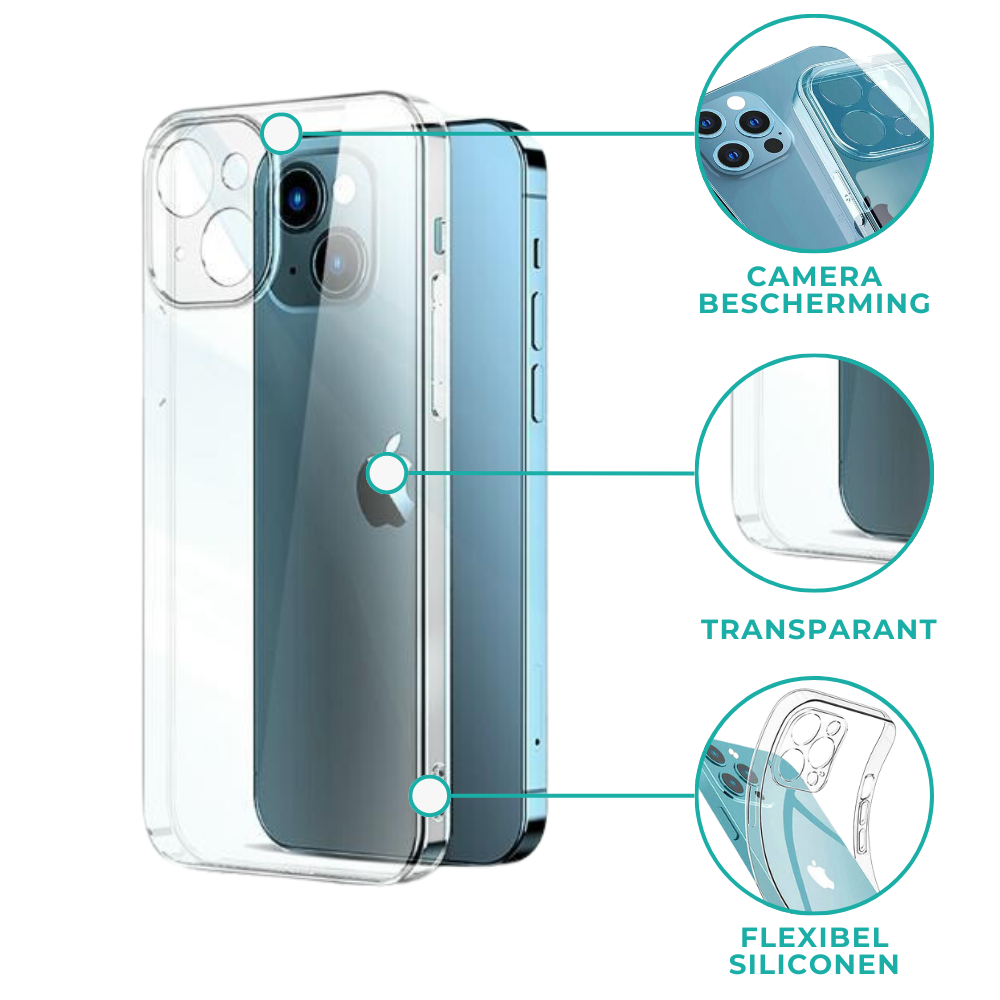 ShieldCase iPhone Xr silicone hoesje met camerabescherming (transparant)
