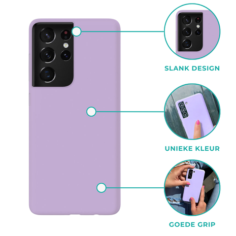 ShieldCase® ShieldCase Pantone siliconen hoesje Samsung Galaxy S20 (Paars)