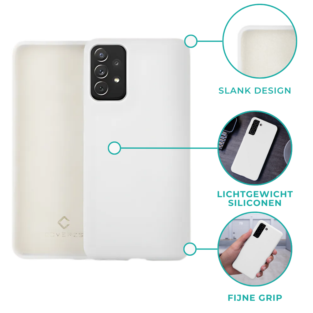 Coverzs Coverzs Luxe Liquid Silicone case Samsung Galaxy A12 (wit)