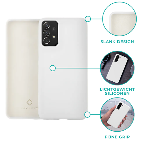 Coverzs Coverzs Luxe Liquid Silicone case Samsung Galaxy A21s (wit)