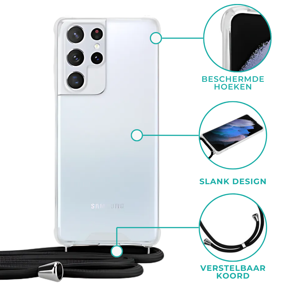 ShieldCase® ShieldCase Samsung Galaxy A12 shock hoesje met koord ShieldCase® ShieldCase Samsung Galaxy A12 shock hoesje met koord