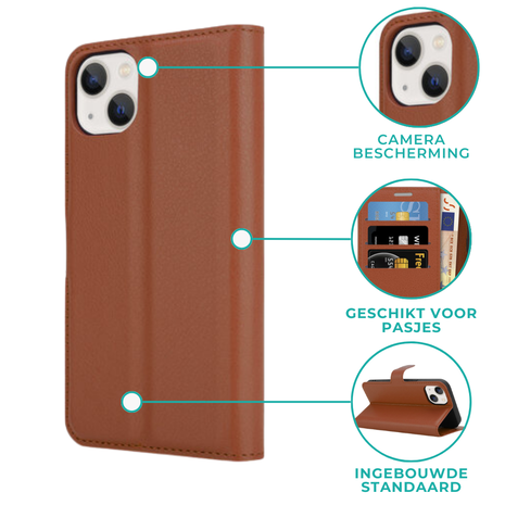 ShieldCase® ShieldCase iPhone 14 Pro wallet case (bruin) ShieldCase® ShieldCase iPhone 14 Pro wallet case (bruin)