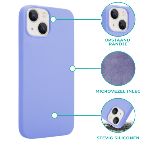 ShieldCase® ShieldCase iPhone 14 Plus silicone case (paars)