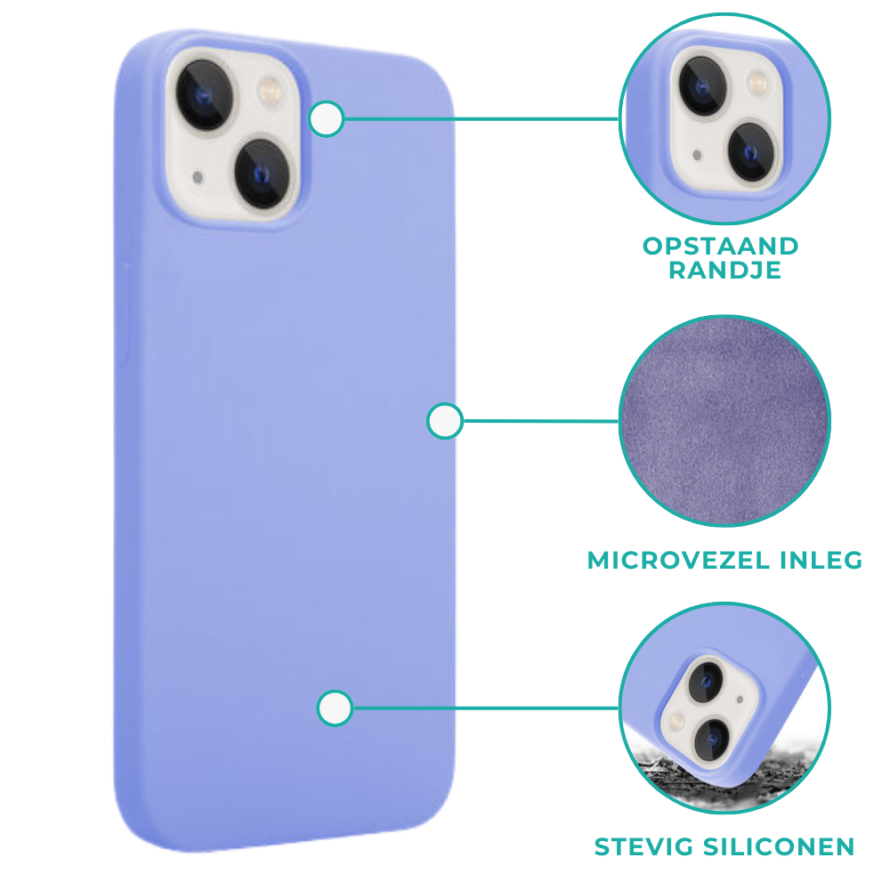 ShieldCase® ShieldCase iPhone 15 Plus siliconen hoesje (paars)