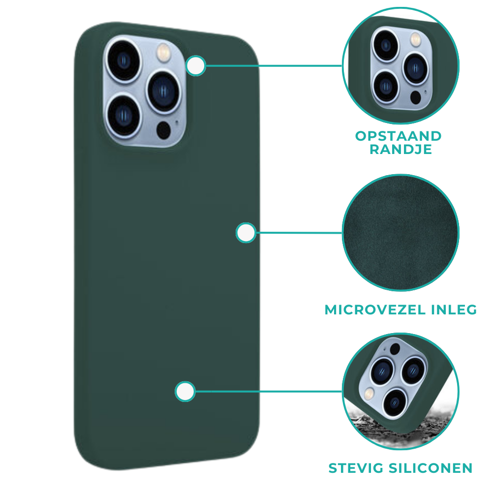 ShieldCase® ShieldCase iPhone 13 Mini silicone case (donkergroen)
