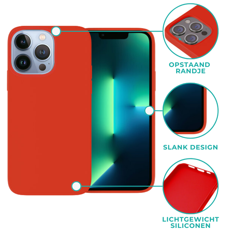 Ceezs Ceezs iPhone 13 Mini hoesje siliconen (Rood)