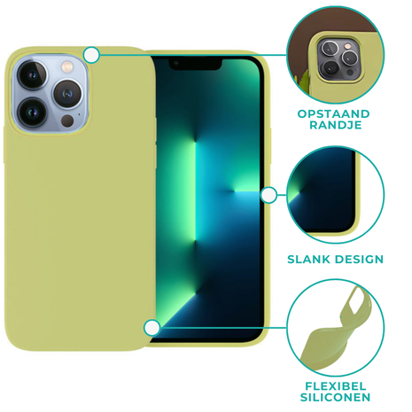 Ceezs Ceezs iPhone 13 Pro Max hoesje siliconen (lichtgroen)