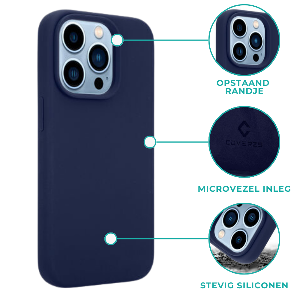 Coverzs Coverzs Luxe Liquid Silicone case iPhone 14 Pro Max (royaal blauw)