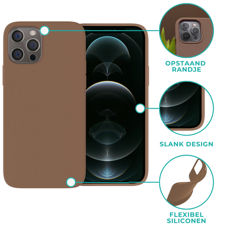 Ceezs Ceezs iPhone 11 Pro hoesje siliconen Bruin