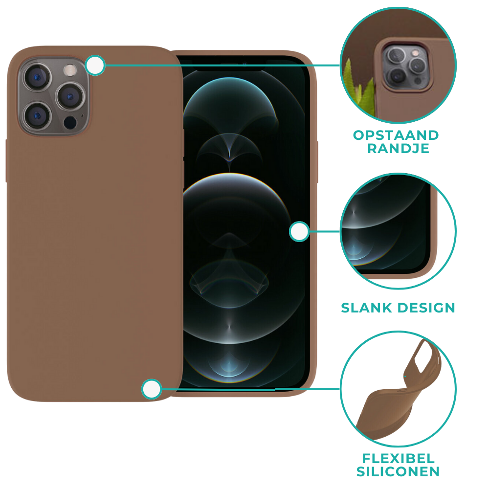 Ceezs Ceezs iPhone 11 hoesje siliconen Bruin