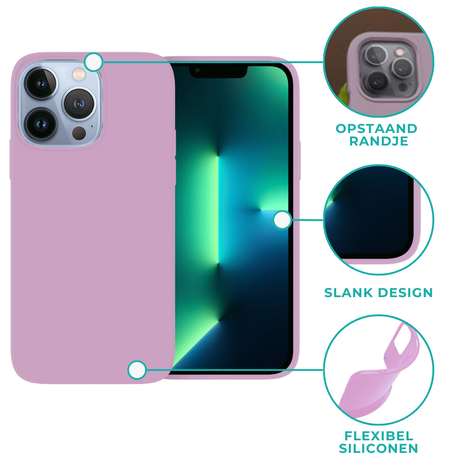 Ceezs Ceezs iPhone 13 Pro hoesje siliconen (paars)