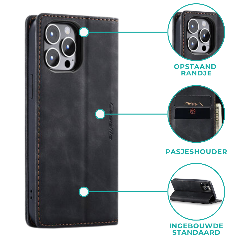CaseMe CaseMe iPhone 14 Pro Max bookcase (zwart) CaseMe CaseMe iPhone 14 Pro Max bookcase (zwart)